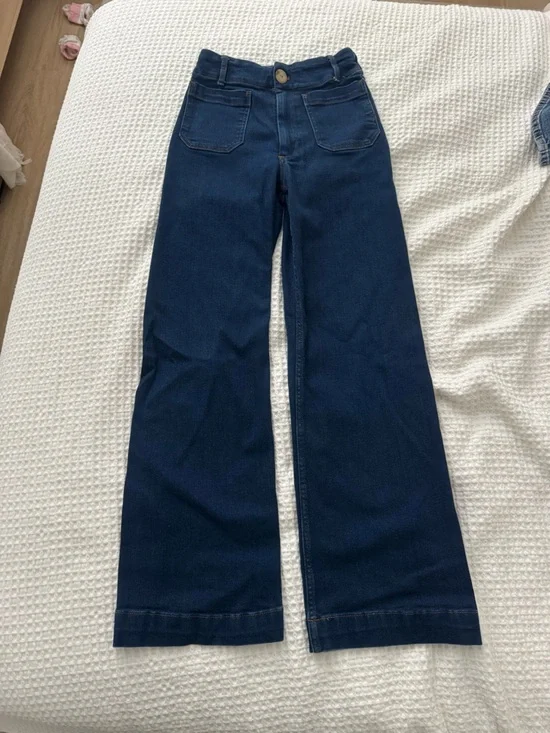 Maeve Dark Blue Wide-Leg High-Rise Jeans - Picture 4 of 4